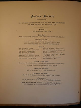 Selden Society Select Bills in Eyre