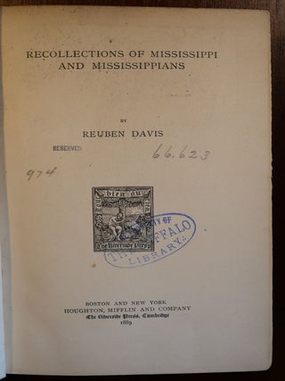 Recollections of Mississippi and Mississippians