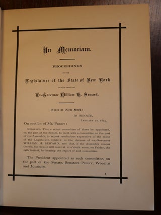 An Address of the Life, Character, and Services of William Henry Seward