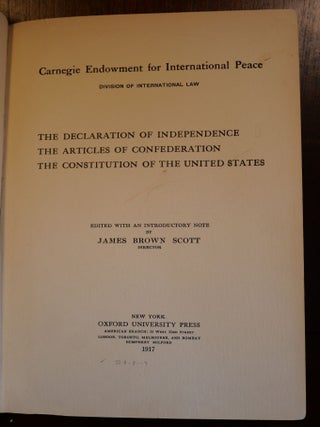 Carnegie Endowment for International Peace, Declaration of Independence