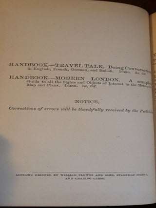 A Handbook for Visitors to Paris