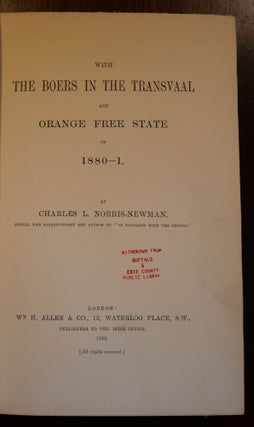 With The Boers in the Transvaal and Orange Free State
