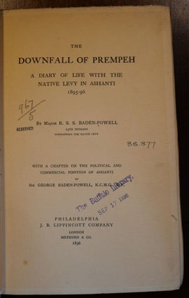 The Downfall of Prempeh A Diary of Life With The Native Levy in Ashanti 1895-96