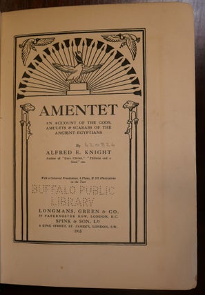 Amentet An Account of the Gods, Amulets & Scarabs of The Ancient Egyptians