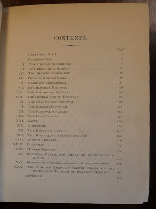 The Hindoos As They Are A Description of The Manners, Customs and Inner Life of Hindoo Society in Bengal