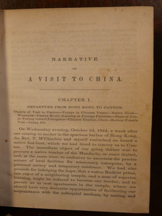 A Narrative of An Exploratory Visit To Each of The Consular Cities of China