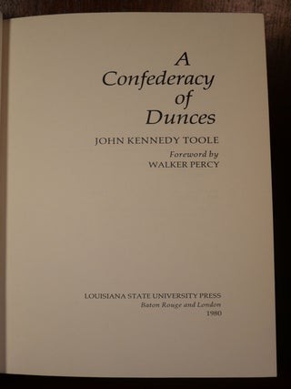 A Confederacy of Dunces SIGNED