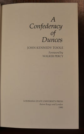 A Confederacy of Dunces SIGNED