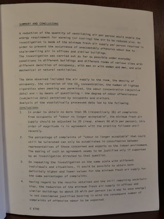 Minimum Ventilation Rate a Research Report