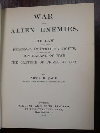 War and Alien Enemies