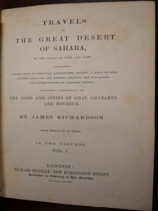 Travels in The Great Desert of Sahara, in the Years 1845 and 1846