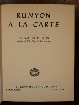 Runyon a ' la Carte