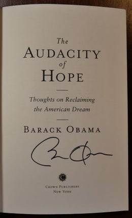 The Audacity of Hope SIGNED
