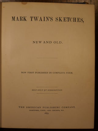Mark Twain's Sketches New and Old
