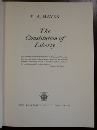 The Constitution of Liberty