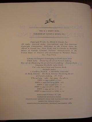 Mastering the Art of French Cooking SIGNED