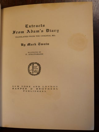Extracts From Adam's Diary