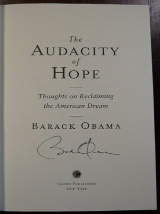 The Audacity of Hope SIGNED