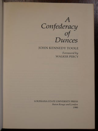 A Confederacy of Dunces