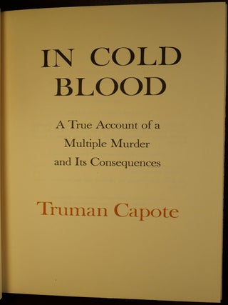 In Cold Blood SIGNED