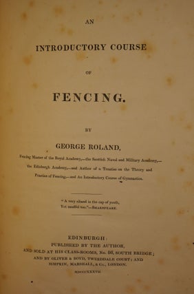 An Introductory Course of Fencing SIGNED