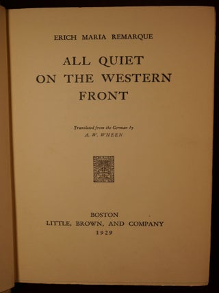 All Quiet on the Western Front