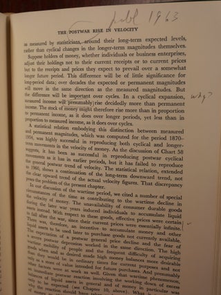 A Monetary History of the United States 1867-1960 SIGNED