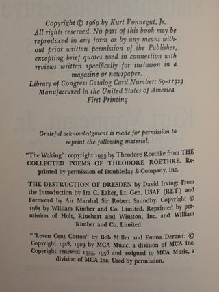 Slaughterhouse-Five SIGNED