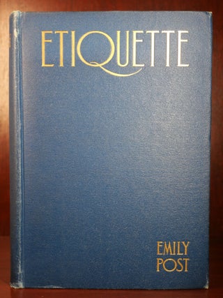 Item #7188 Etiquette. Emily Post