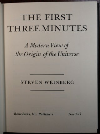 The First Three Minutes SIGNED