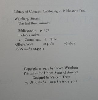 The First Three Minutes SIGNED
