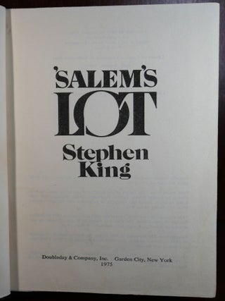 Salem's Lot SIGNED