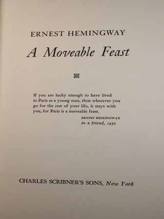 A Moveable Feast