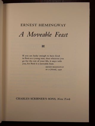 A Moveable Feast