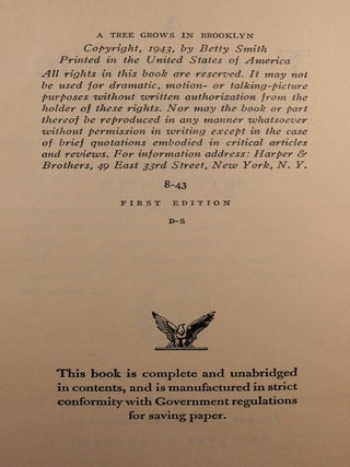 A Tree Grows in Brooklyn SIGNED