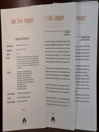 Star Trek Voyager Original TV Prop Memoribilia Press Kit Signed