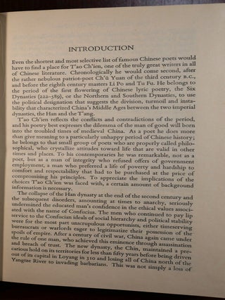 The Poetry of T'ao Ch'ien