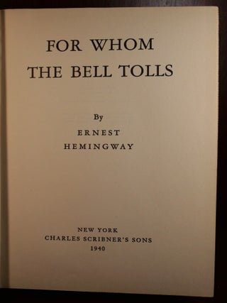 For Whom The Bell Tolls