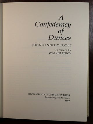 A Confederacy of Dunces