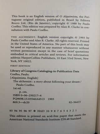 The Alchemist SIGNED