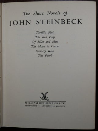 The Short Novels SIGNED Of Mice and Men
