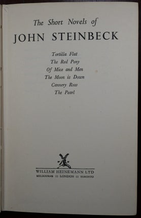 The Short Novels SIGNED Of Mice and Men