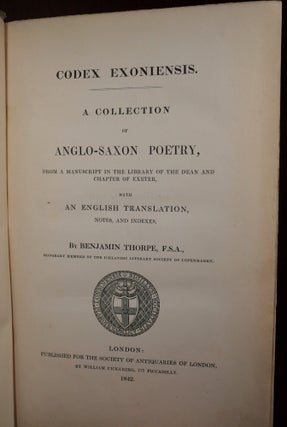 Codex Exoniensis, A Collection of Anglo Saxon Poetry, First Appearance of The Exeter Book in English