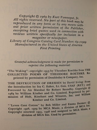 Slaughterhouse-Five SIGNED