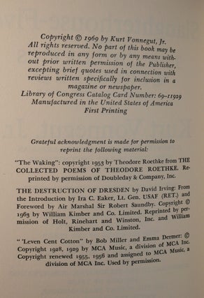 Slaughterhouse-Five SIGNED