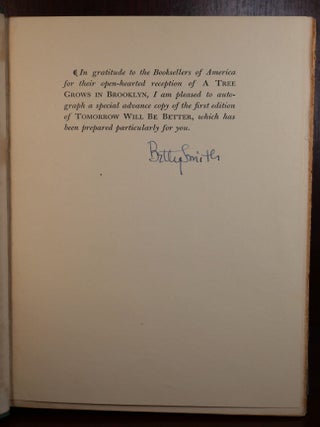 A Tree Grows in Brooklyn SIGNED